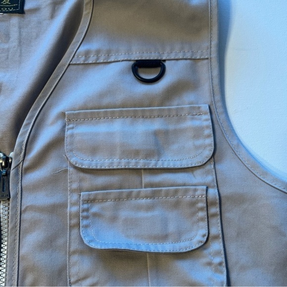 EUC Sanyou MENS Utility‎ Hunting Fishing Kaki Full Zip Vest Size XL (A3) - Picture 5 of 7